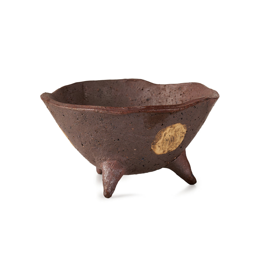 Seizan Mitsue, Round, Unglazed, 130 x 75mm by Marutatu