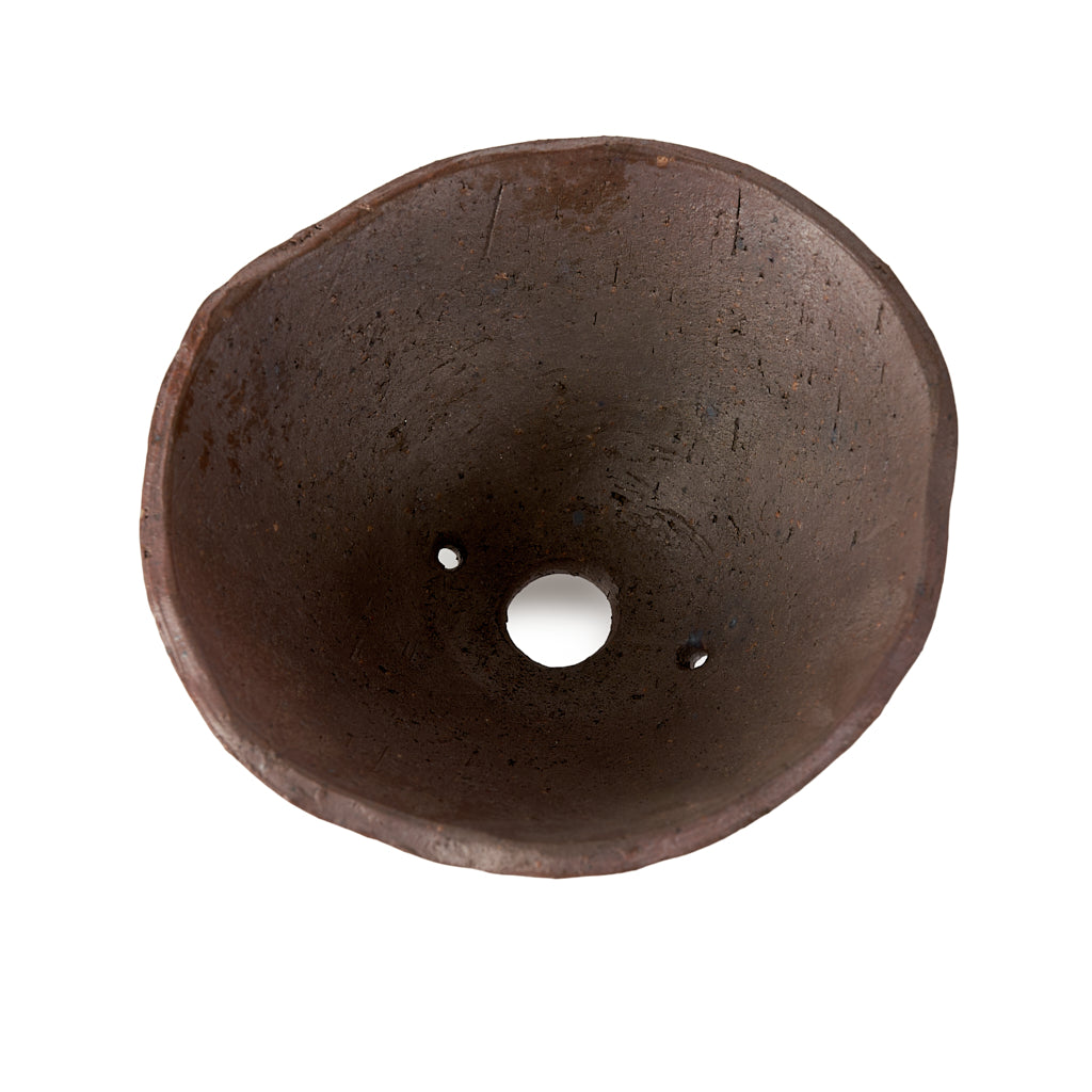 Seizan Mitsue, Round, Unglazed, 130 x 75mm by Marutatu
