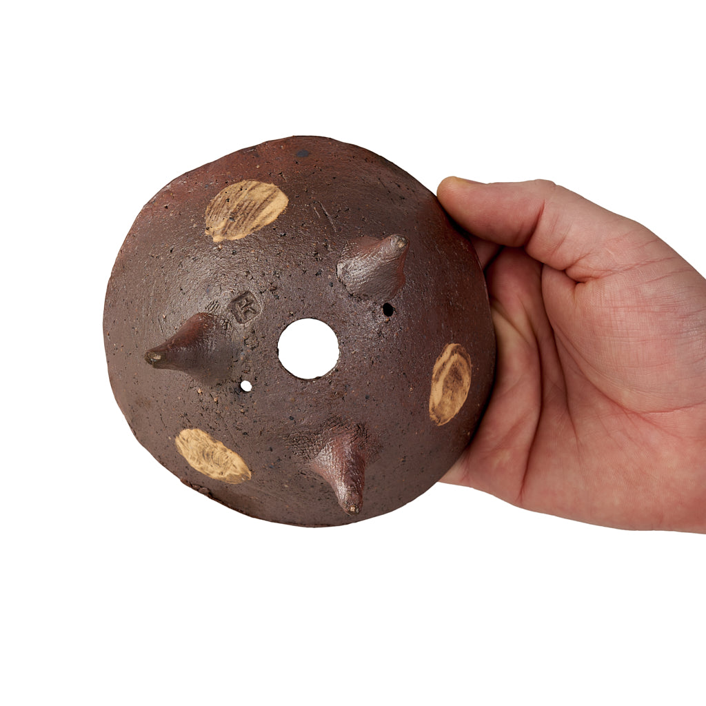 Seizan Mitsue, Round, Unglazed, 130 x 75mm by Marutatu