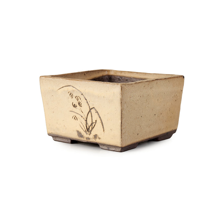 Seizan Mitsue, Square, Glazed, 98 x 98 x 56mm by Marutatu