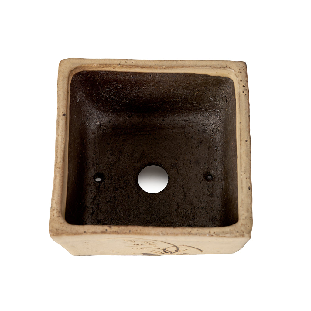 Seizan Mitsue, Square, Glazed, 98 x 98 x 56mm by Marutatu