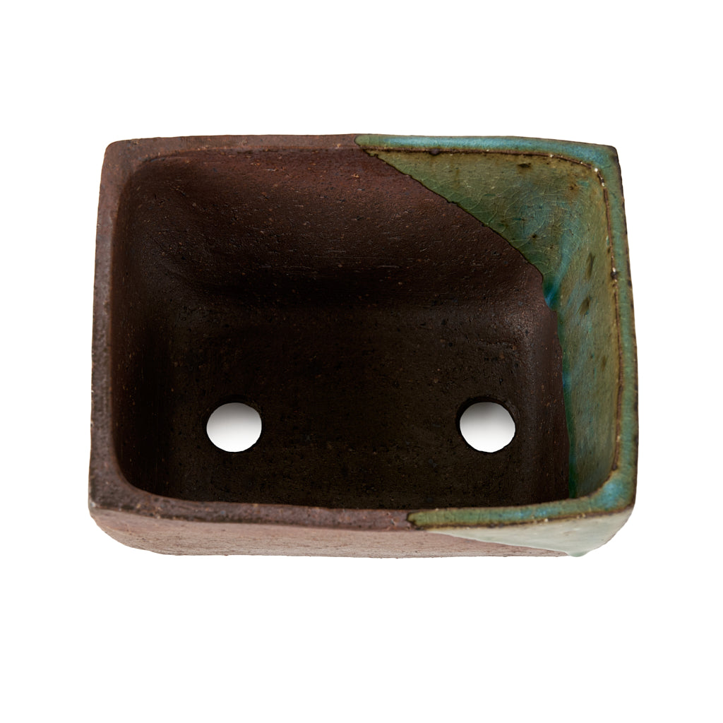 Seizan Mitsue, Rectangle, Unglazed, 135 x 100 x 75mm by Marutatu
