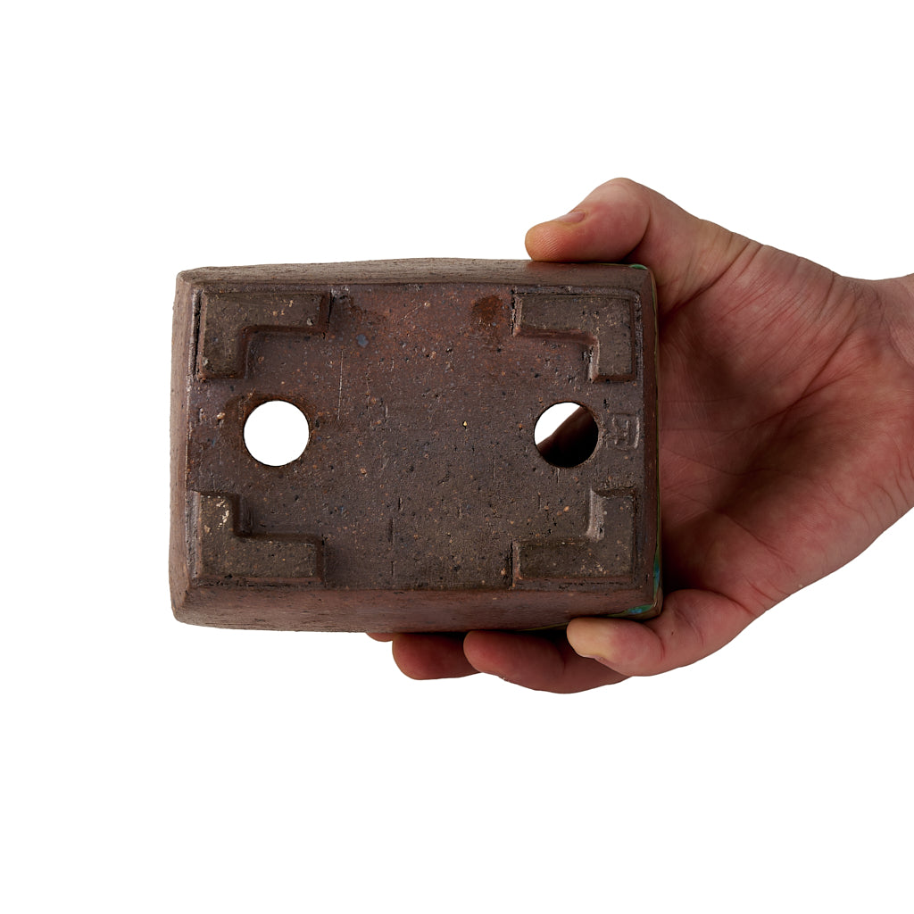 Seizan Mitsue, Rectangle, Unglazed, 135 x 100 x 75mm by Marutatu