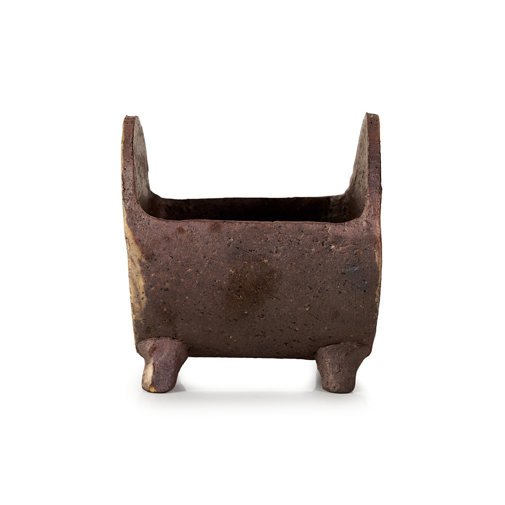 Seizan Mitsue, Square, Unglazed, 100 x 100 x 105mm by Marutatu