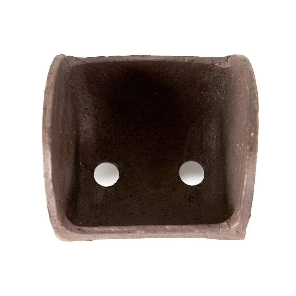 Seizan Mitsue, Square, Unglazed, 100 x 100 x 105mm by Marutatu