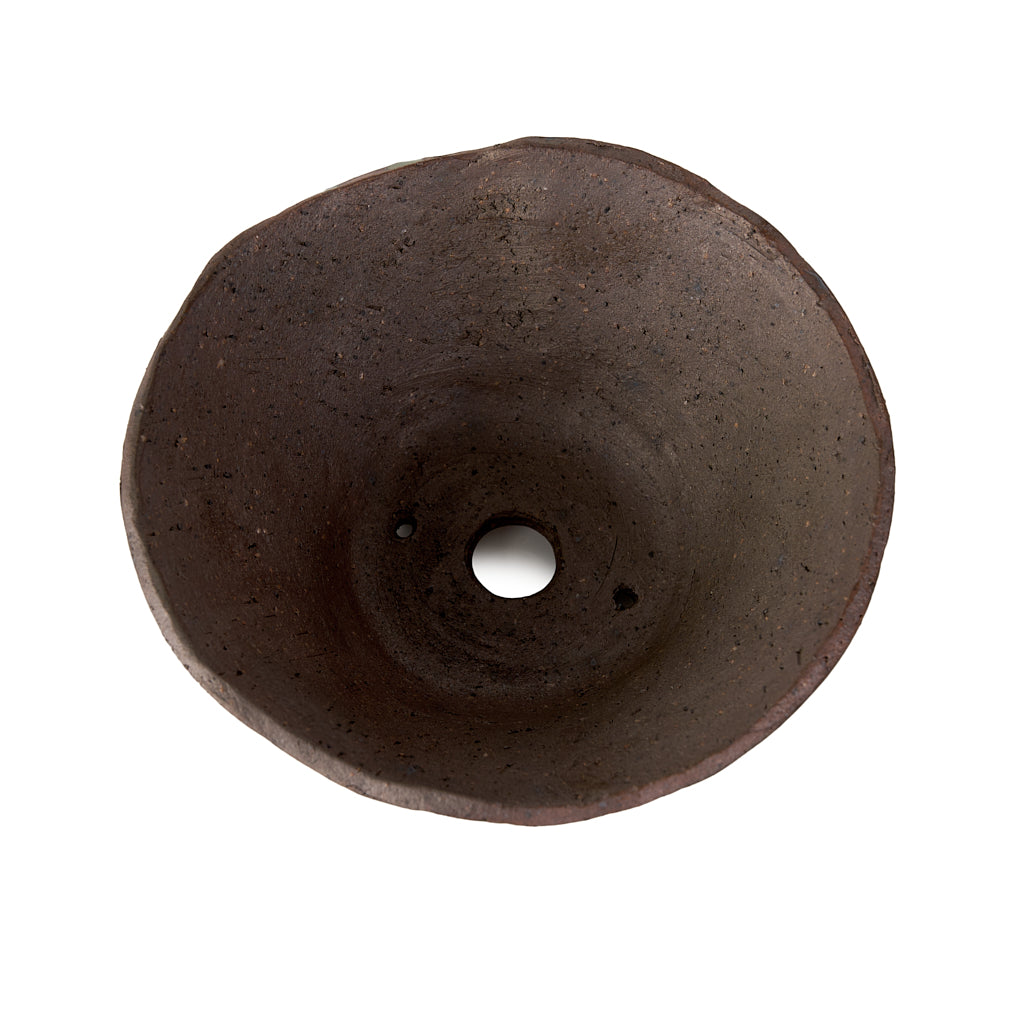 Seizan Mitsue, Round, Unglazed, 160 x 75mm by Marutatu