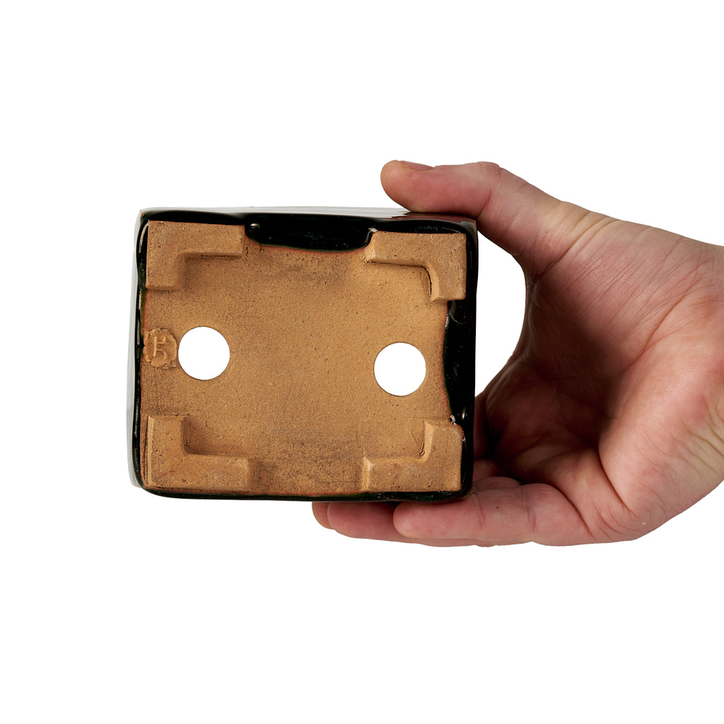 Seizan Mitsue, Rectangle, Glazed, 108 x 90 x 70mm by Marutatu