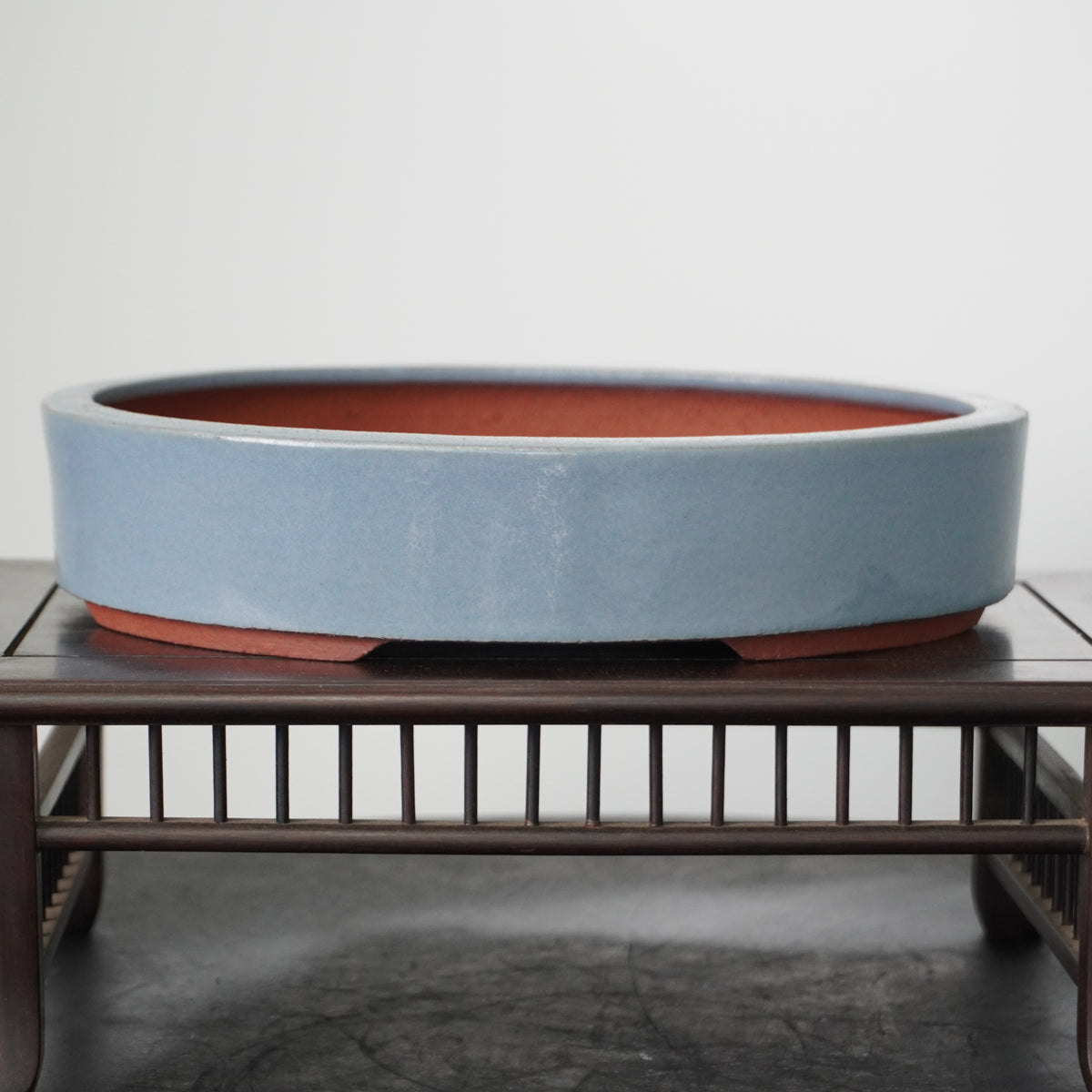 Yozan, Light blue. Oval shape, 215 x 180 x 45mm. by Bonsai Tree (Pty) Ltd.