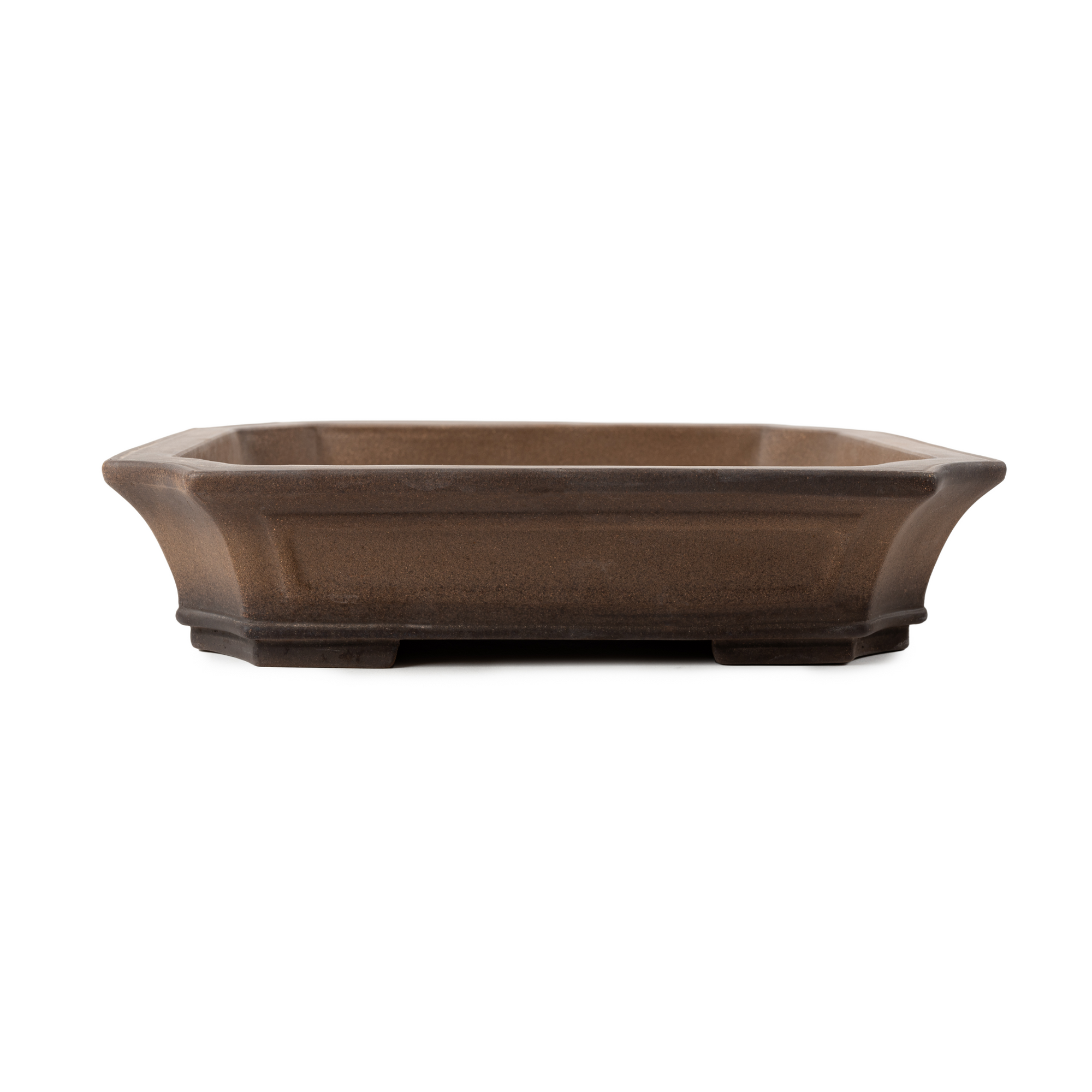 Chinese high quality, unglazed rectangle, 380 x 310 x 85mm - Dark with patina - Pots