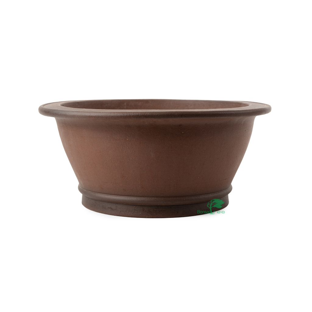 Chinese high quality, unglazed round, 365 x 155mm - - Pots