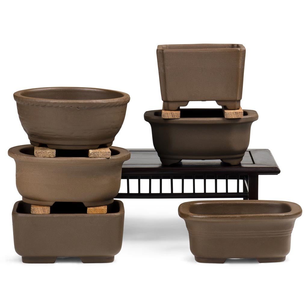 Japanese Unglazed Containers 8.5 x 5.5cm - - Pots