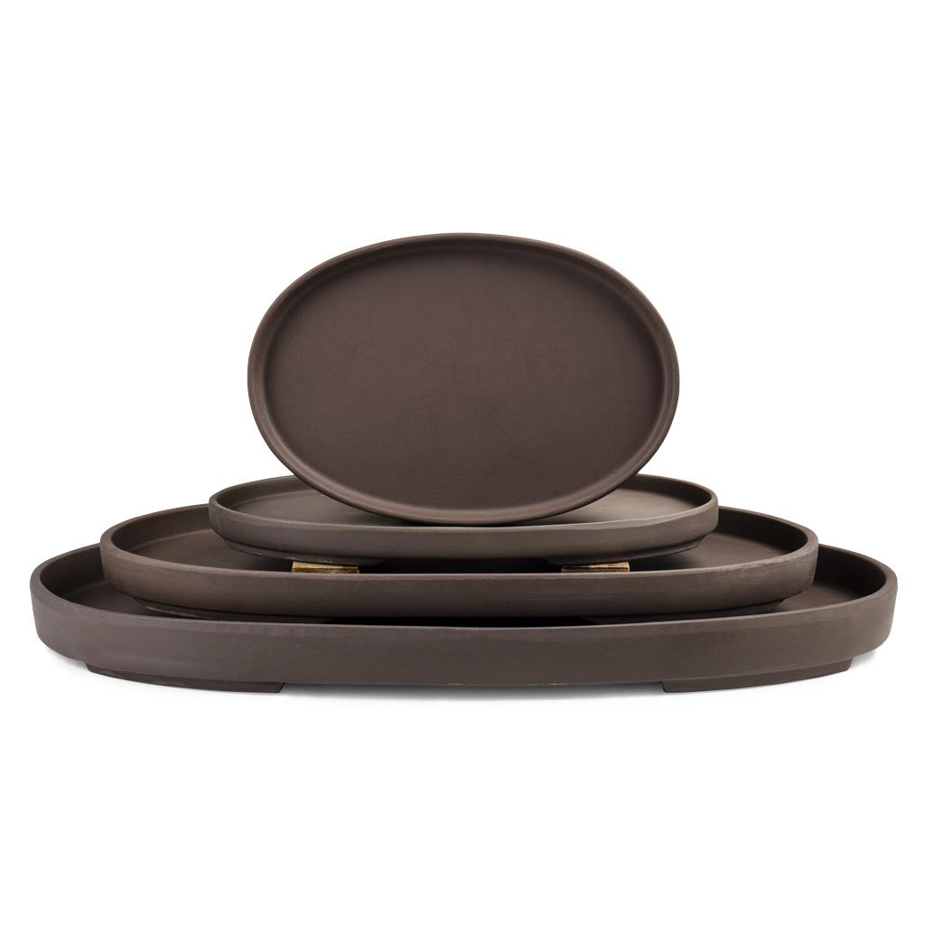 Japanese, Unglazed Oval Tray, 310 x 210 x 28mm by Kobayashi Sangyo