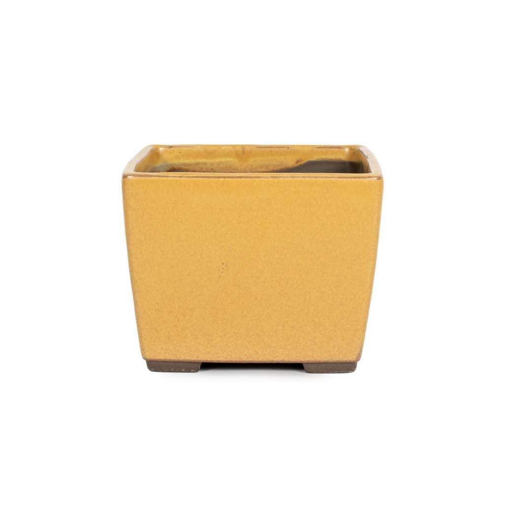 Japanese, Kii Glazed Containers -  Large, 115(L) x 115(W) x 87mm(H) - Pots