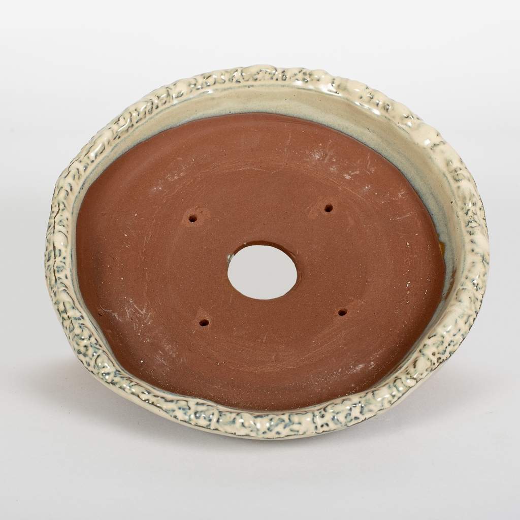 Japanese, Shiro Glazed, Rustic Round, 180 x 35mm -   - Pots