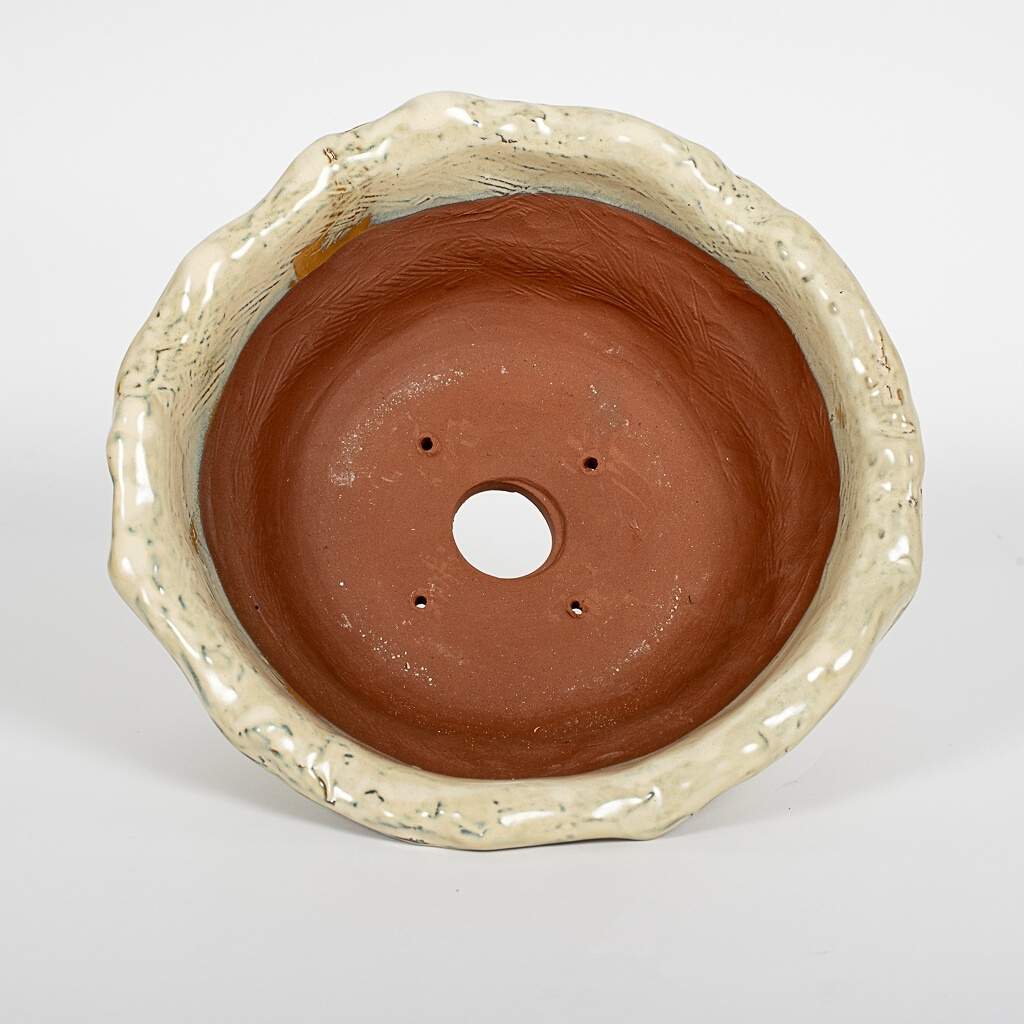 Japanese Shiro Glazed, Rustic Round Containers -   - Pots