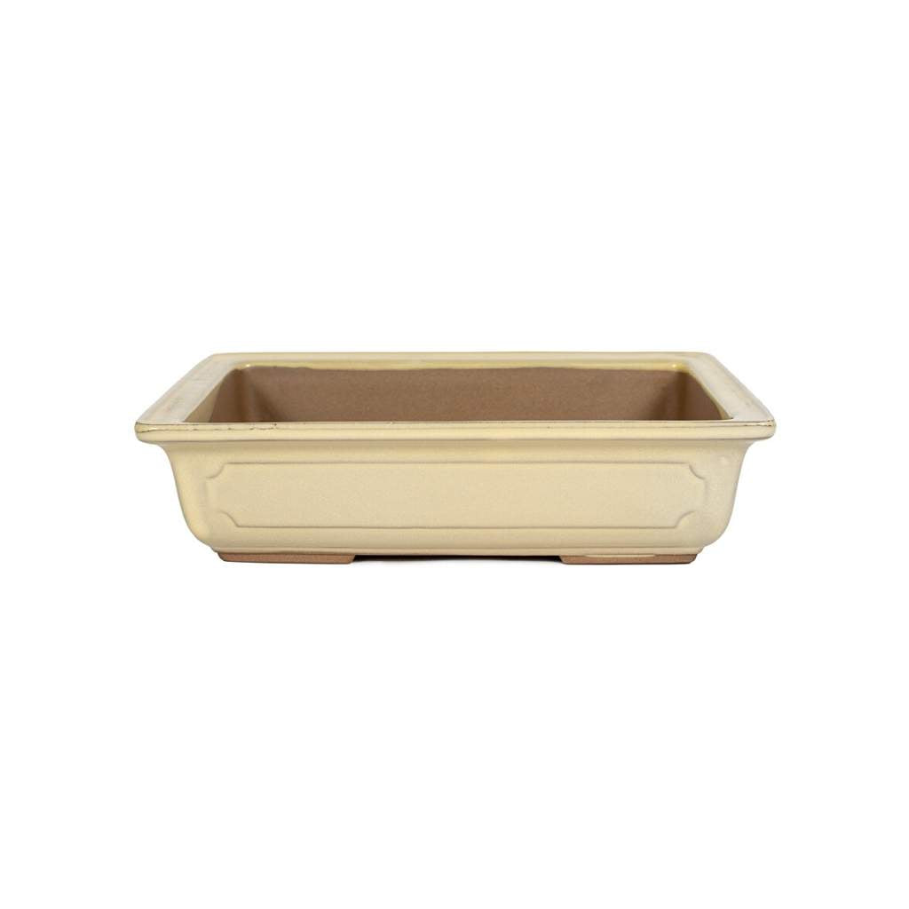 Japanese Shiro Glazed, Rectangular Containers -  Medium, 195(L) x 140(W) x 60mm(H) - Pots