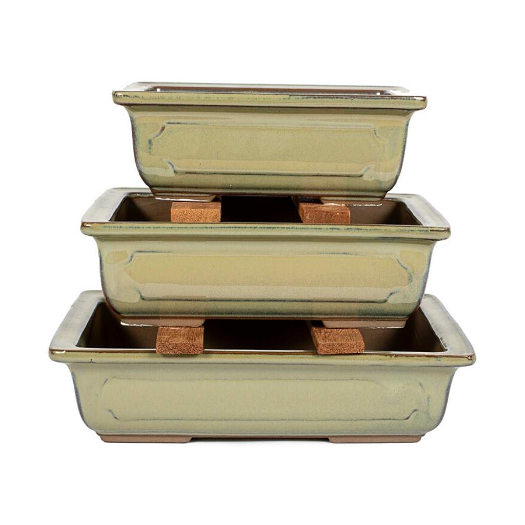 Japanese Hiwa Glazed, Rectangular Containers -   - Pots