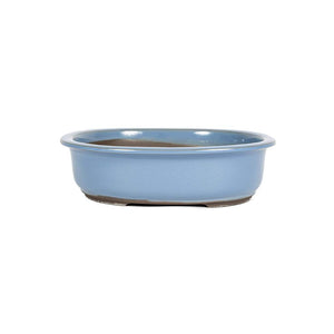 Japanese Kinyou Glazed, Oval Container -  Medium, 270(L) x 228(W) x 83mm(H) - Pots