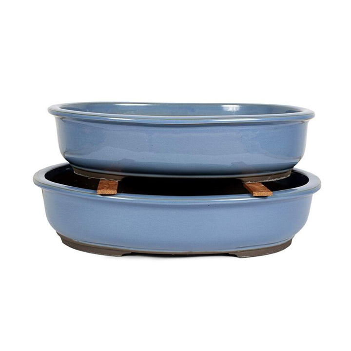 Japanese Kinyou Glazed, Oval Container by Kobayashi Sangyo