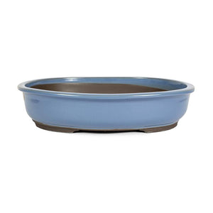 Japanese Kinyou Glazed, Oval Container -  Large, 415(L) x 355(W) x 90mm(H) - Pots