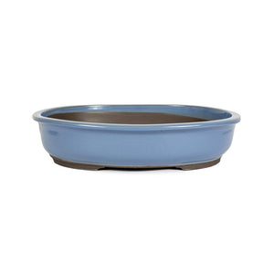 Japanese Kinyou Glazed, Oval Container -  Small. 380(L) x 320(W) x 87mm(H) - Pots