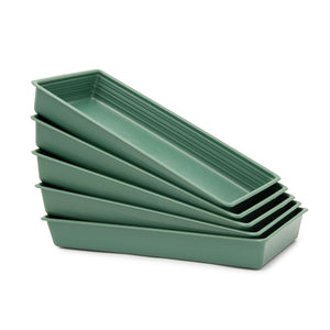 Full tray, 26 x 14.5 x 3cm, green -  5pc BUNDLE Full tray 26 x 14.5 x 3cm, green - Florists Supplies