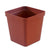 Square Plastic Pot, Terracotta, 9cm -  1Pc. Single container. - Plastics