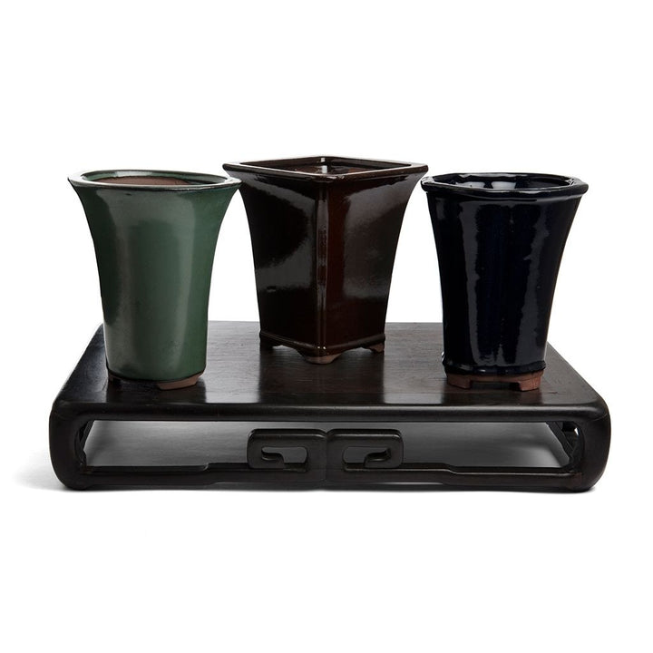 Assorted Glazed Cascade Pots, 16 x 16 x 19cm by Pecenppot