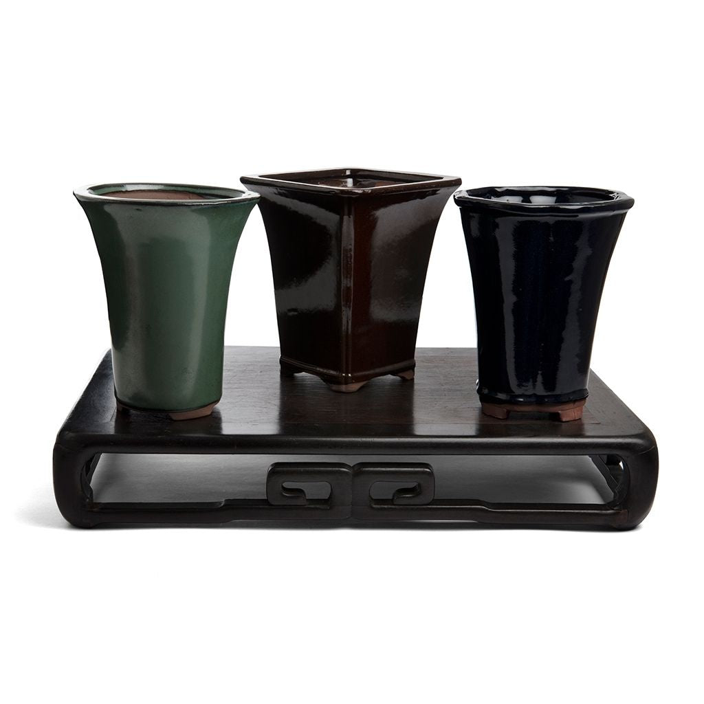 Assorted Glazed Cascade Pots, 16 x 16 x 19cm by Pecenppot