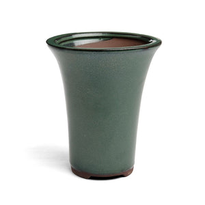 Assorted Glazed Cascade Pots, 16 x 16 x 19cm -  Green Round, 16 x 16 x 18cm - Pots