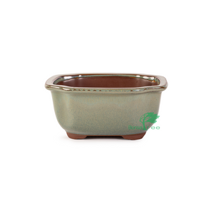 Japanese Hiwa Glazed, Decorative Rectangular Container -  Small, 145(L) x 120(W) x 67mm(H) - Pots