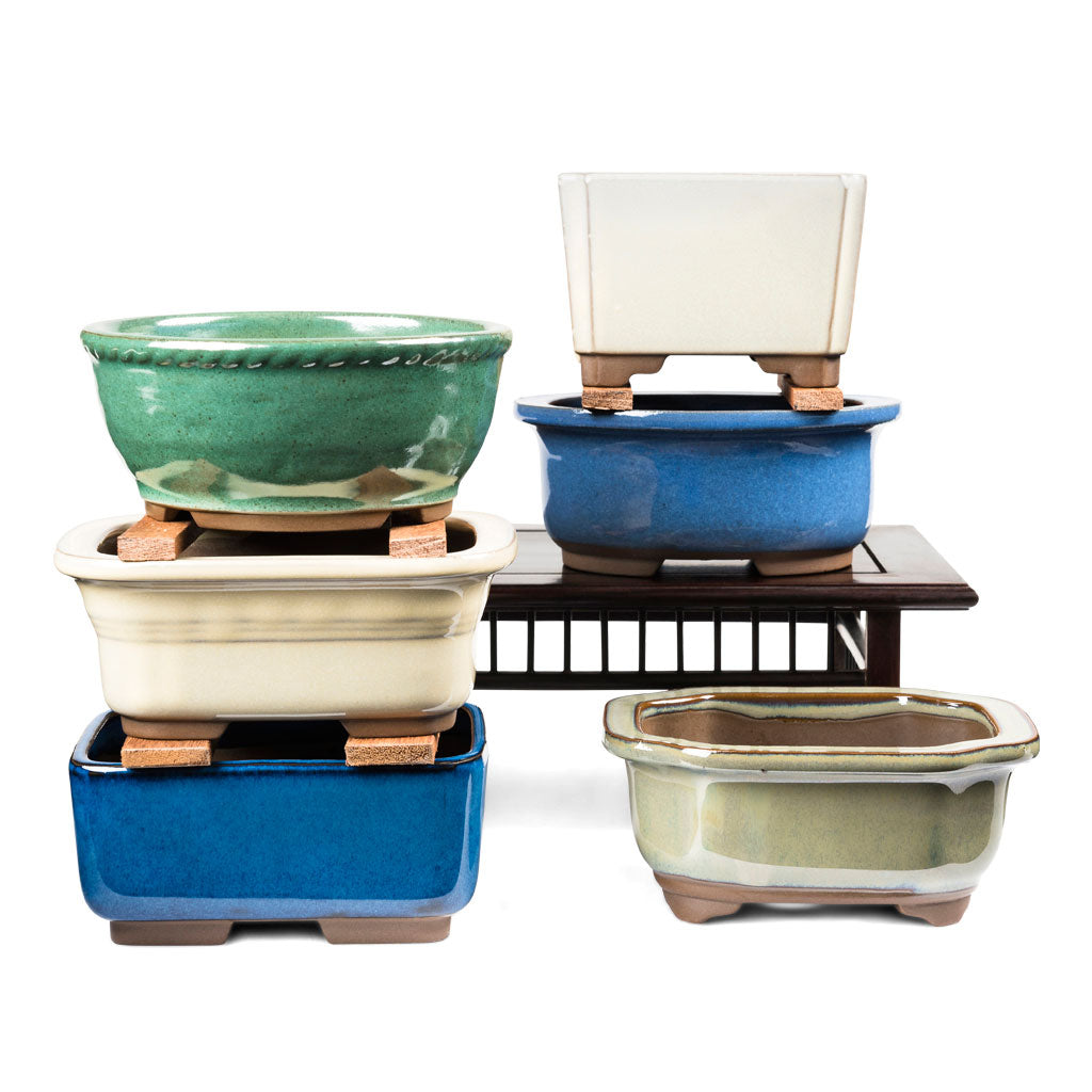 Japanese Glazed Rounded Rectangular Container with Lip, 135 x 110 x 55mm by Kobayashi Sangyo