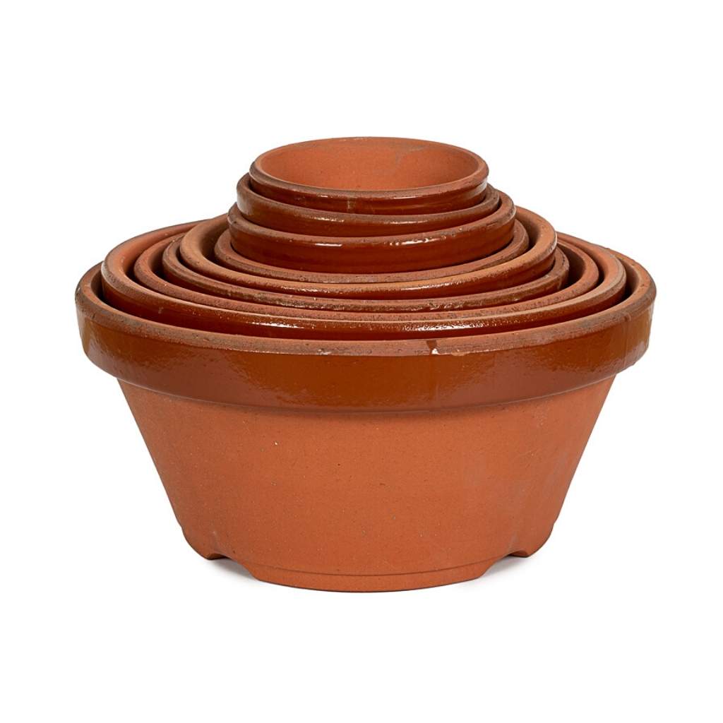 Japanese Marukou Terracotta Pots by Kobayashi Sangyo