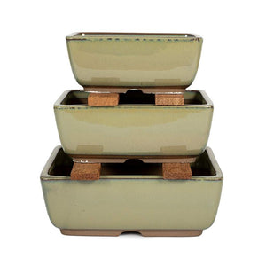 Japanese Hiwa Glazed, Deep Rectangular Containers -   - Pots