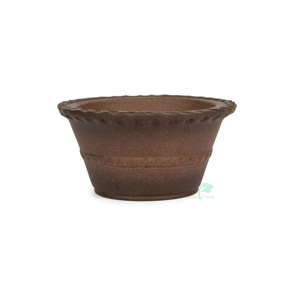 Chinese high quality, unglazed round, 140 x 65mm - - Pots