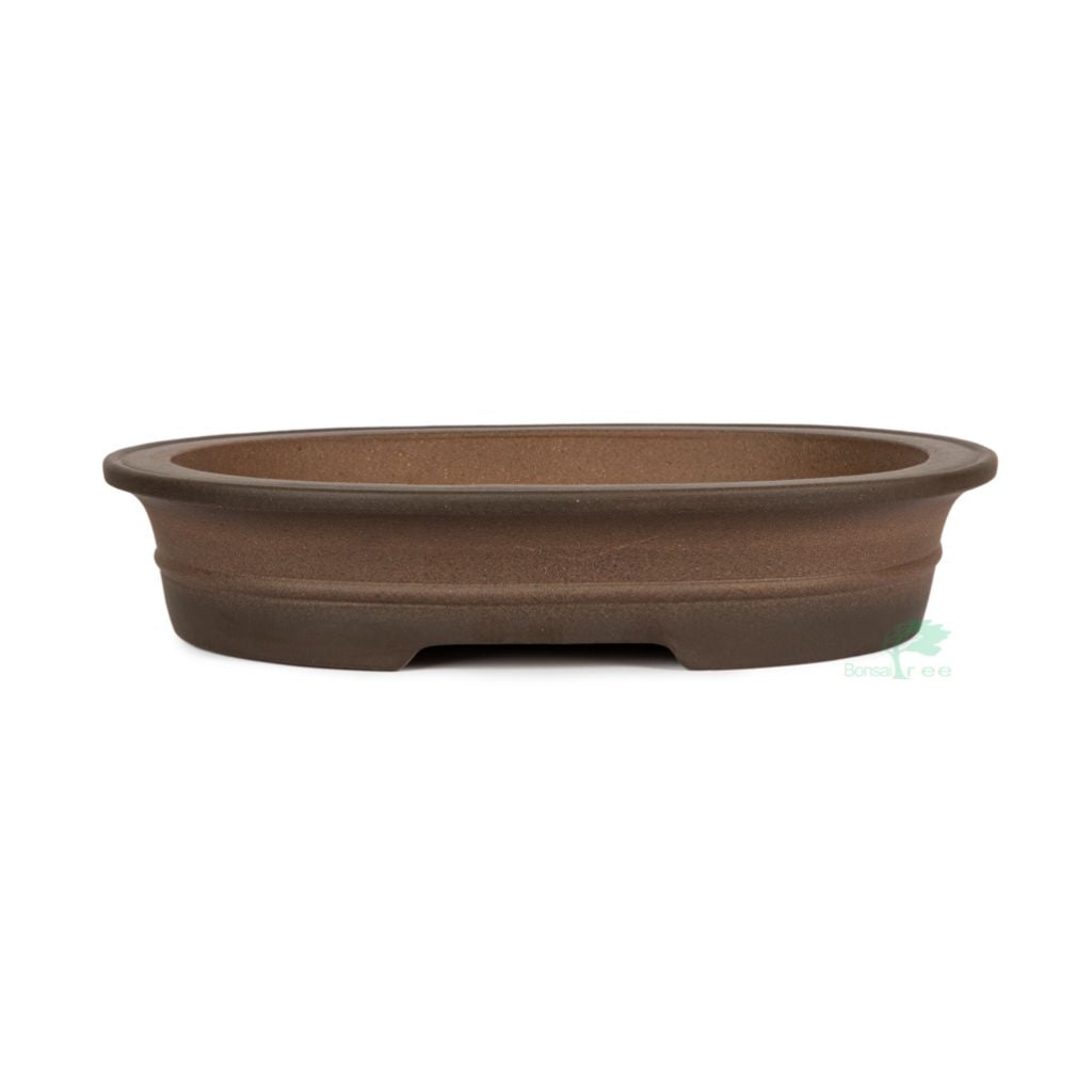 Chinese high quality, unglazed oval, 385 x 315 x 75mm by Pecenppot