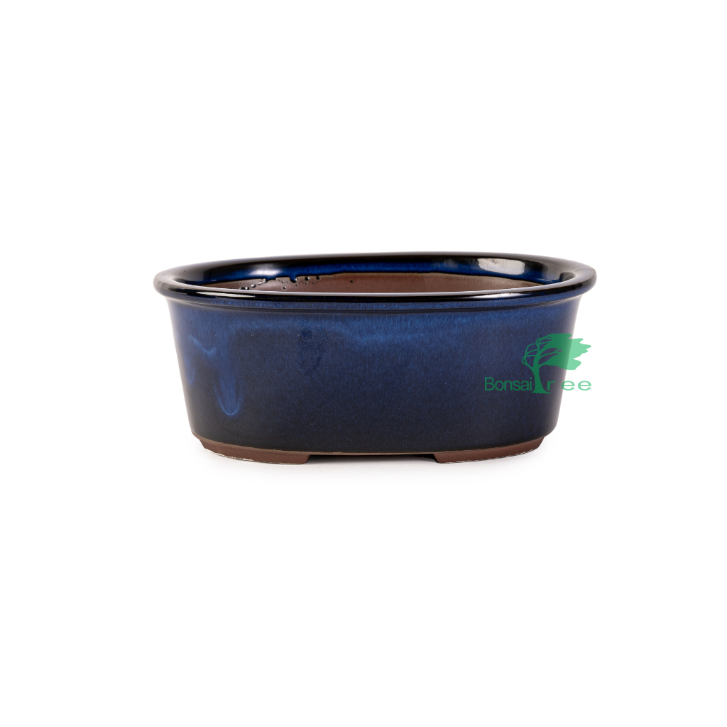 Japanese Ruri Glazed, Deep Oval Containers by Kobayashi Sangyo