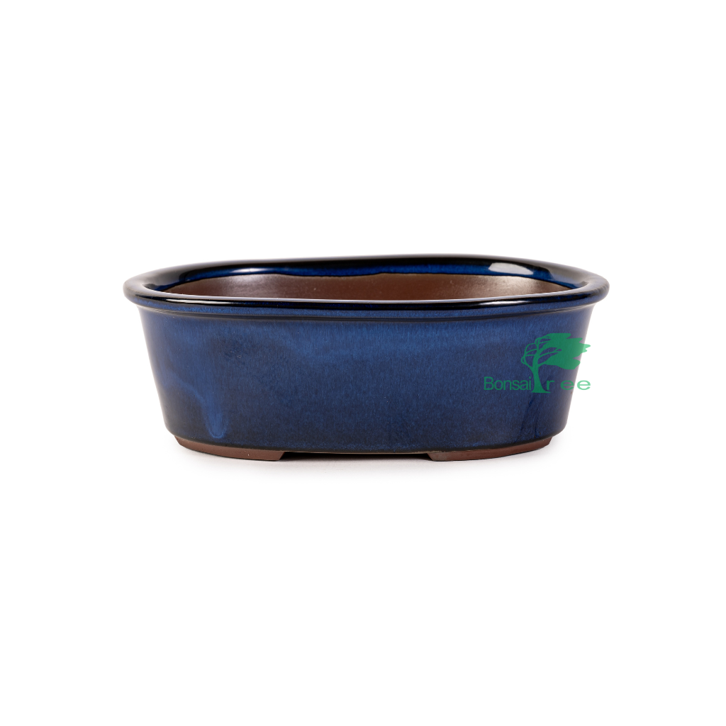 Japanese Ruri Glazed, Deep Oval Containers by Kobayashi Sangyo