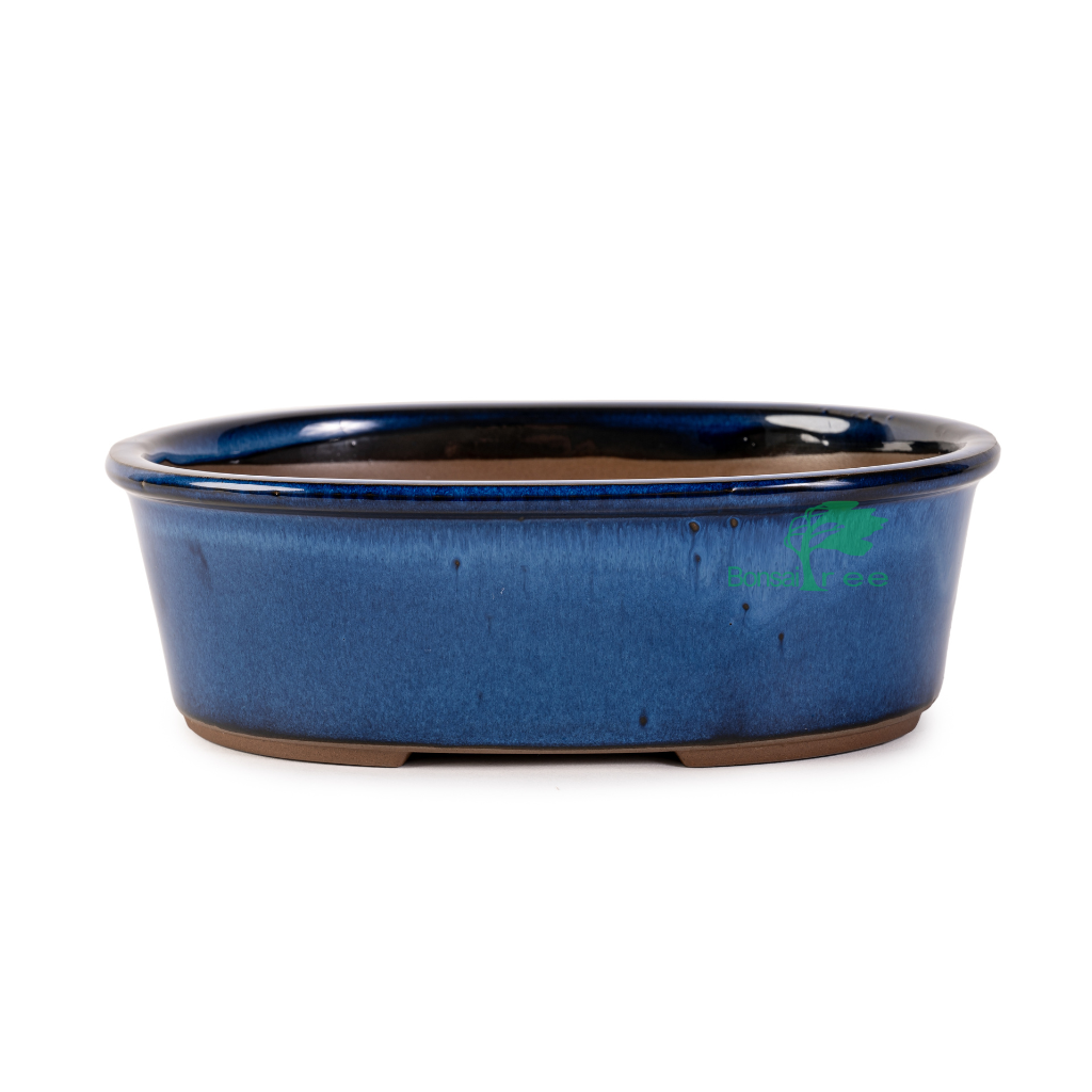 Japanese Ruri Glazed, Deep Oval Containers by Kobayashi Sangyo