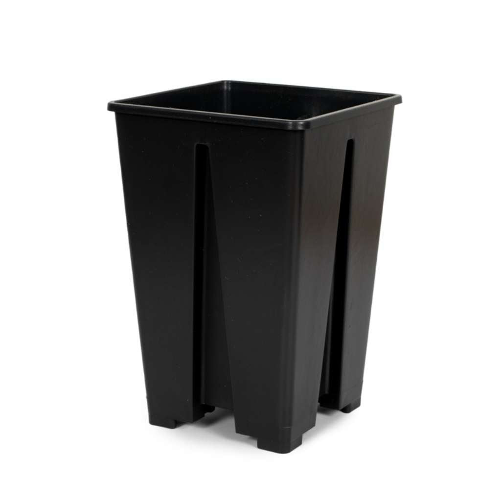 Plastic High Drainage Pot, Square, 13 x 13 x 20cm by Growrite