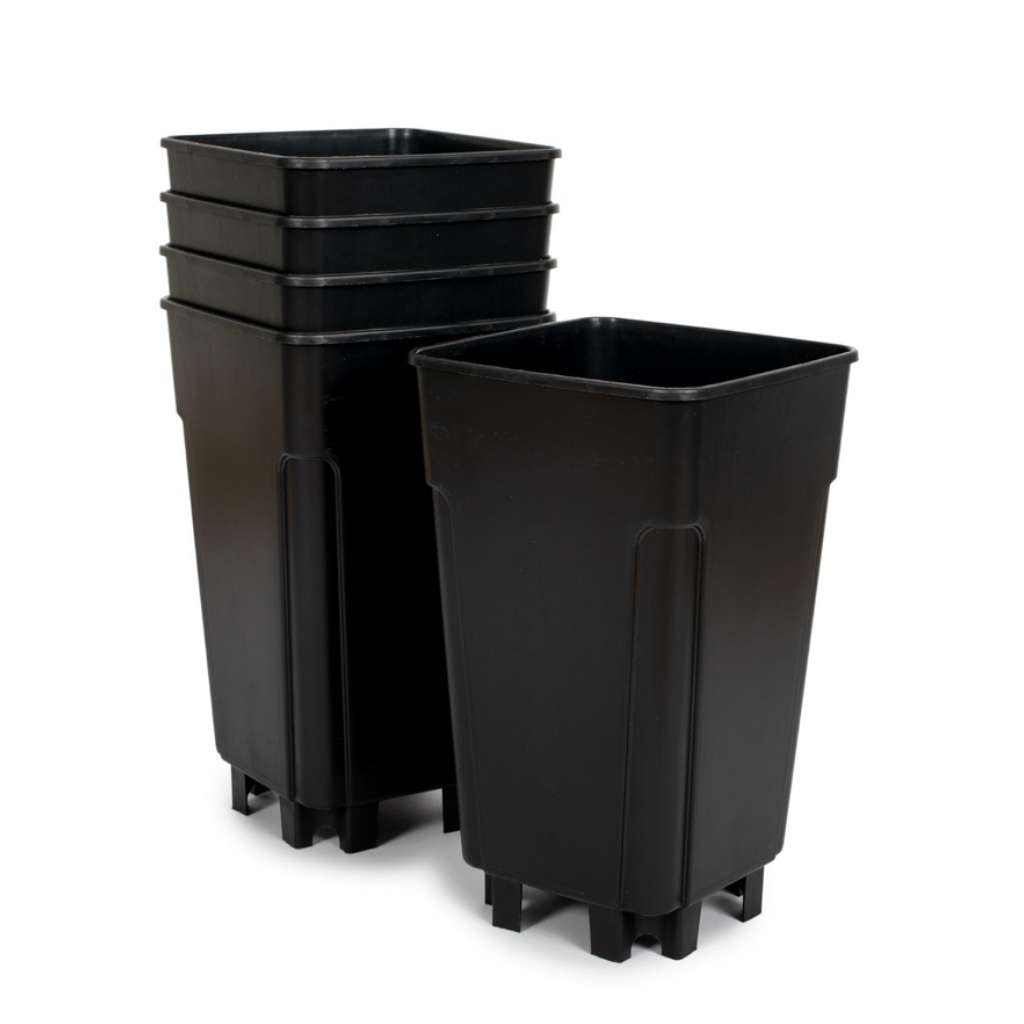 Plastic, Tall Drainage Pot, 12 x 12 x 20cm by Growrite