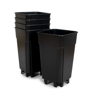 Plastic, Tall Drainage Pot, 12 x 12 x 20cm -  Container Bundle, 5PC - Plastics