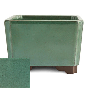 Japanese Glazed Square Container, 100 x 100 x 70mm -  Oribe - Pots