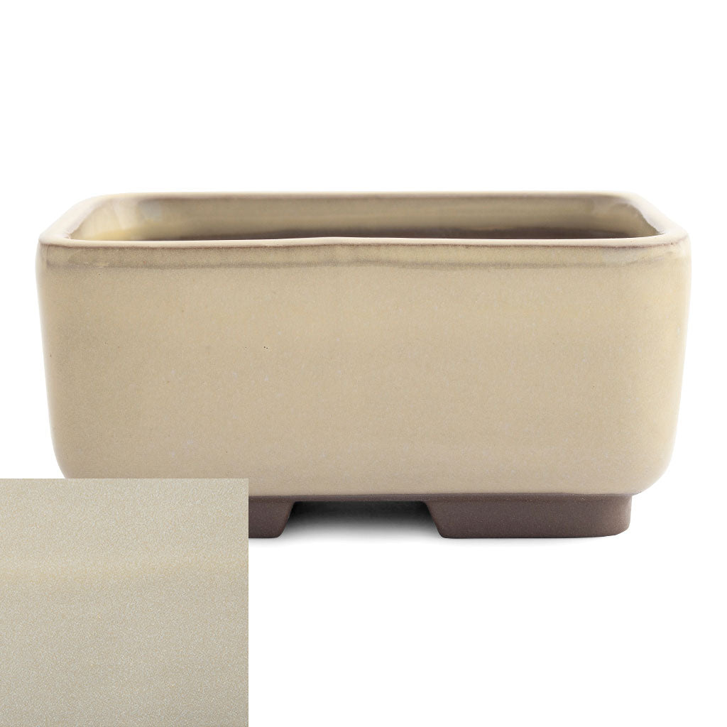 Japanese Glazed Rounded Rectangular Container, 120 x 95 x 55mm by Kobayashi Sangyo