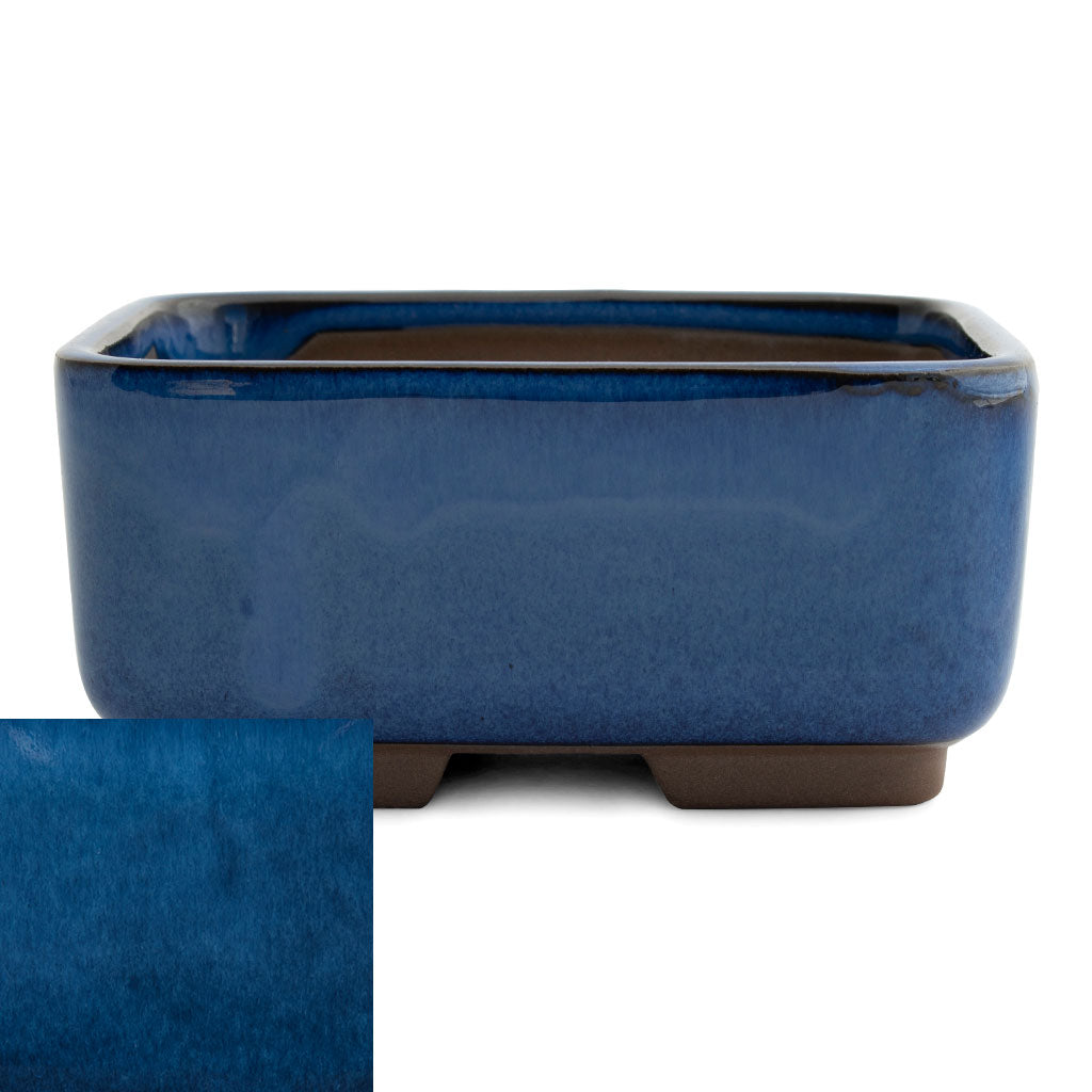 Japanese Glazed Rounded Rectangular Container, 120 x 95 x 55mm -  Namako - Pots