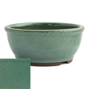 Japanese Glazed Deep Round Container, 125 x 50mm -  Oribe - Pots