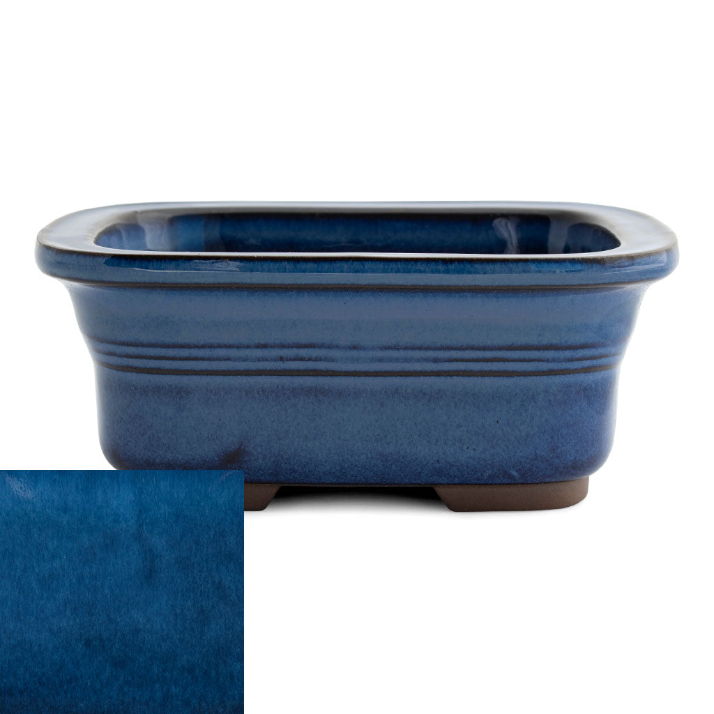 Japanese Glazed Rounded Rectangular Container with Lip, 135 x 110 x 55mm -  Namako - Pots