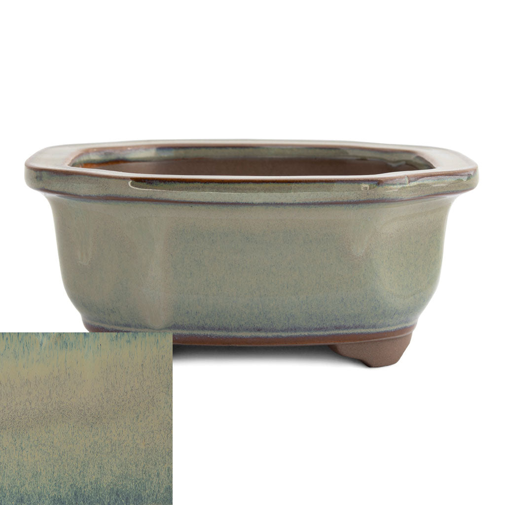 Japanese Glazed Decorative Rectangular Container, 130 x 115 x 55mm by Kobayashi Sangyo