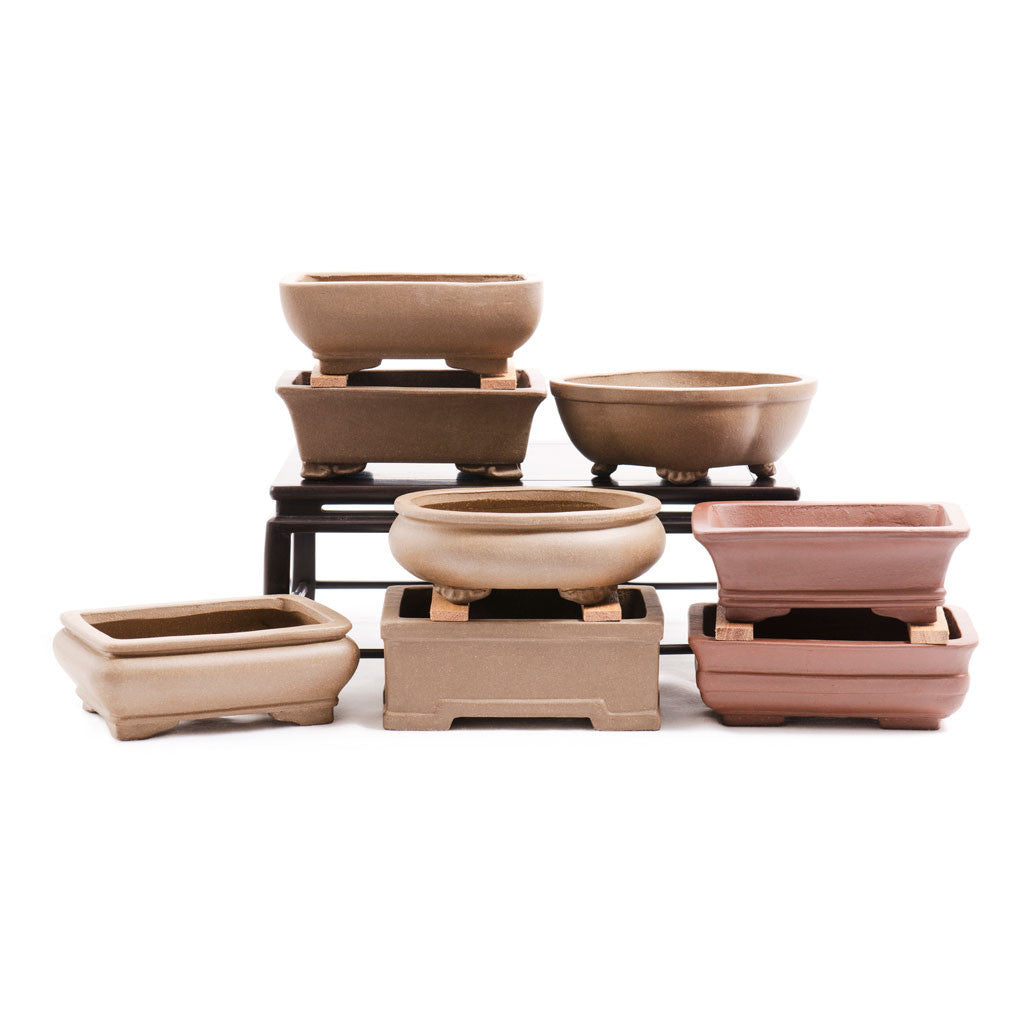 6" Chinese Unglazed Containers by Pecenppot