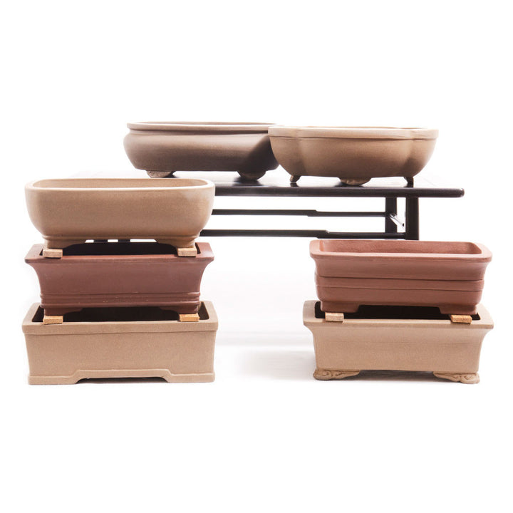 10" Chinese Unglazed Containers by Pecenppot